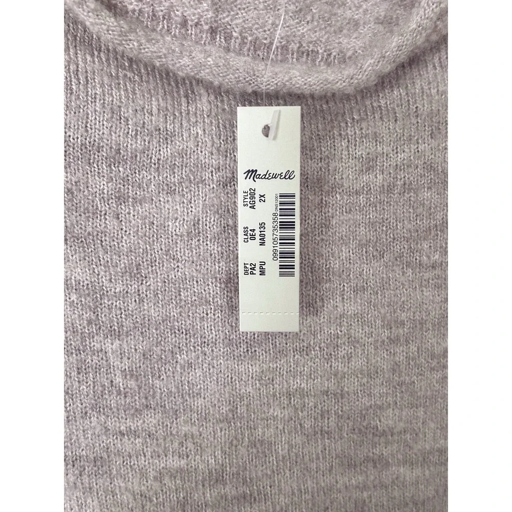 Madewell Women's Boucle Mock Neck Tunic Sweater Merino Wool Blend Size 2X NEW - Picture 9 of 14